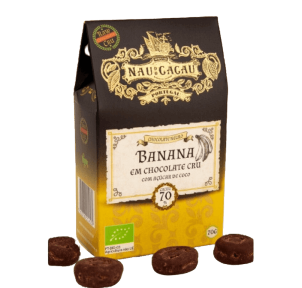 Nau do Cacau - Banana em Chocolate Cru Biológico